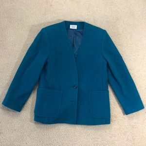 Teal Vintage 80s Blazer